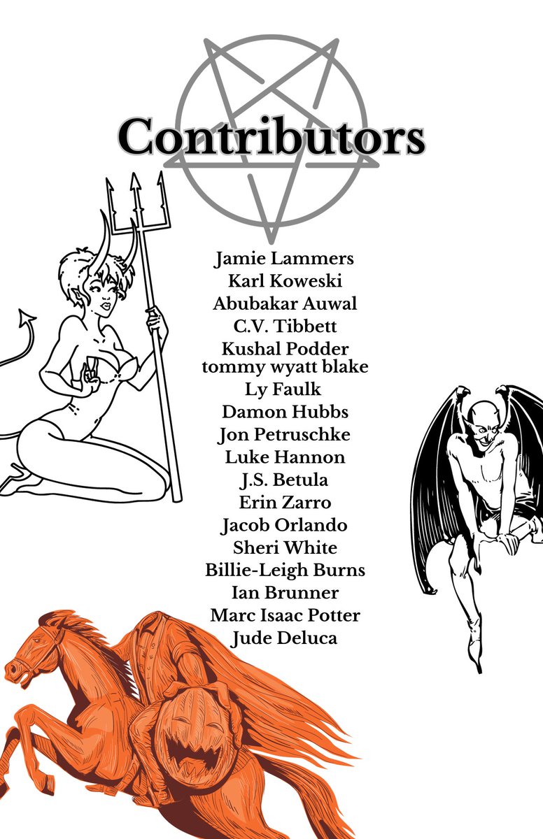 nakedcatlitmag's tweet photo. I FORGOT TWO BESTIES!! Here is the updated list. ah goodness guys maybe i should nap before posting stuff. Anyways Horror Erotica coming to you Oct 20th https://t.co/FHZwBsxCXz