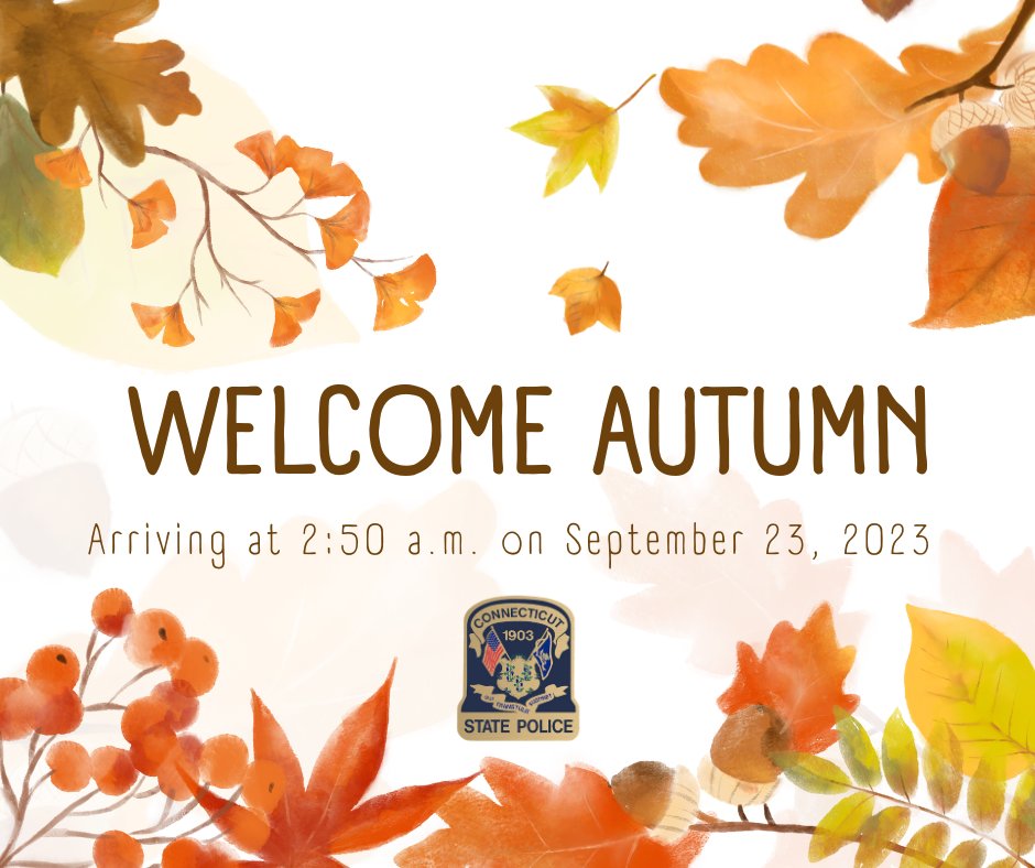 CT_STATE_POLICE's tweet photo. While you were sleeping, the first day of fall snuck right in … https://t.co/xYwntxIunJ