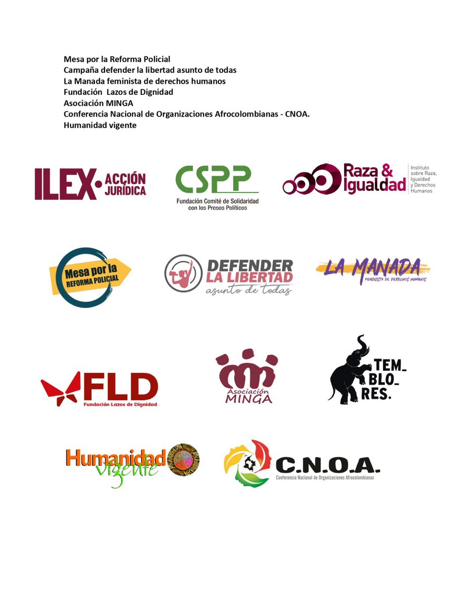 Desde ILEX Acción Jurídica solicitamos información sobre visita del Mecanismo de Expertos para Promover la Justicia e Igualdad Racial en la Aplicación de la Ley de la ONU (EMLER), ya que este ha enviado distintas solicitudes al Estado colombiano y aún no se ha conocido respuesta.