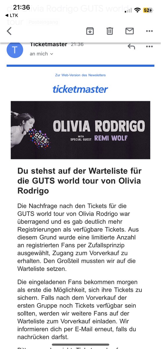 mevermorenights's tweet photo. Wurde gewaitlisted.. ihr? #oliviarodrigo #oliviarodrigogutstour #oliviarodrigogermany https://t.co/U9POFah8YK