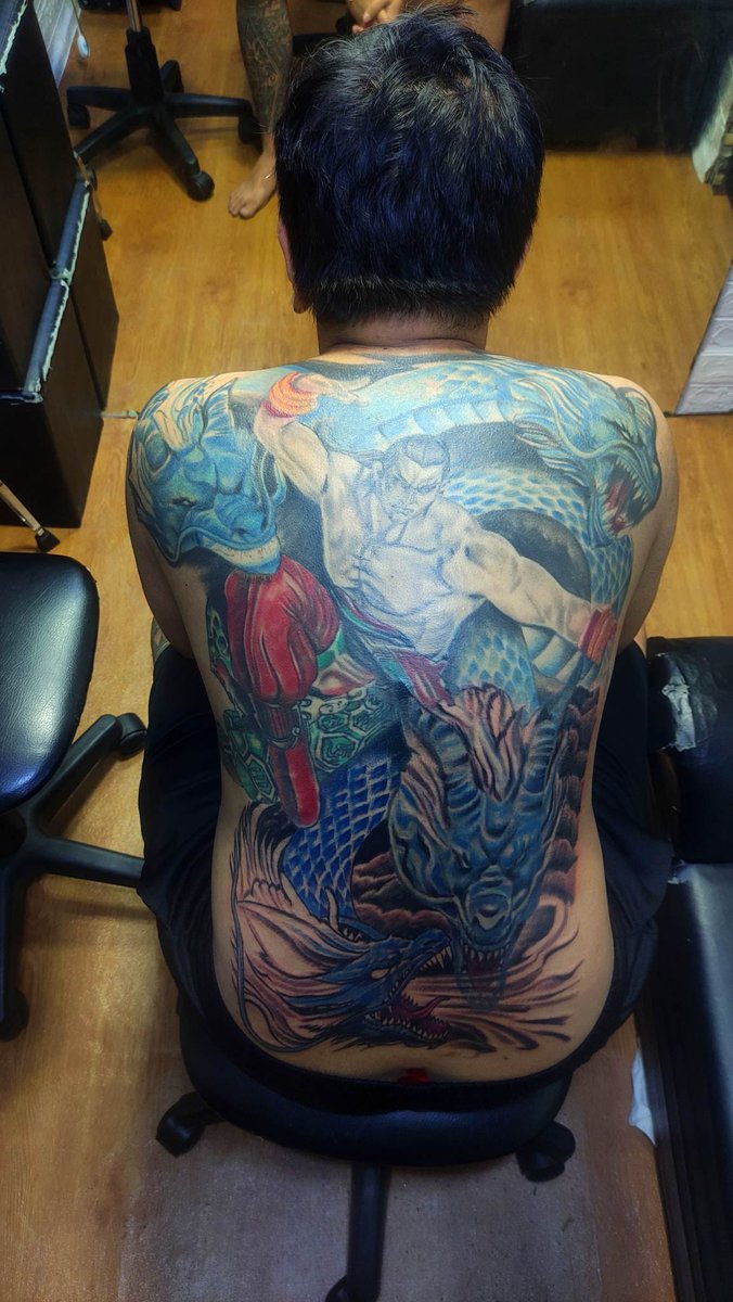 kinggaling's tweet photo. Thank you @Harada_TEKKEN  for confirming Feng in Tekken 8. Now I don't need to get this covered up. LMAO  #workinprogress https://t.co/cShuMjBiNu
