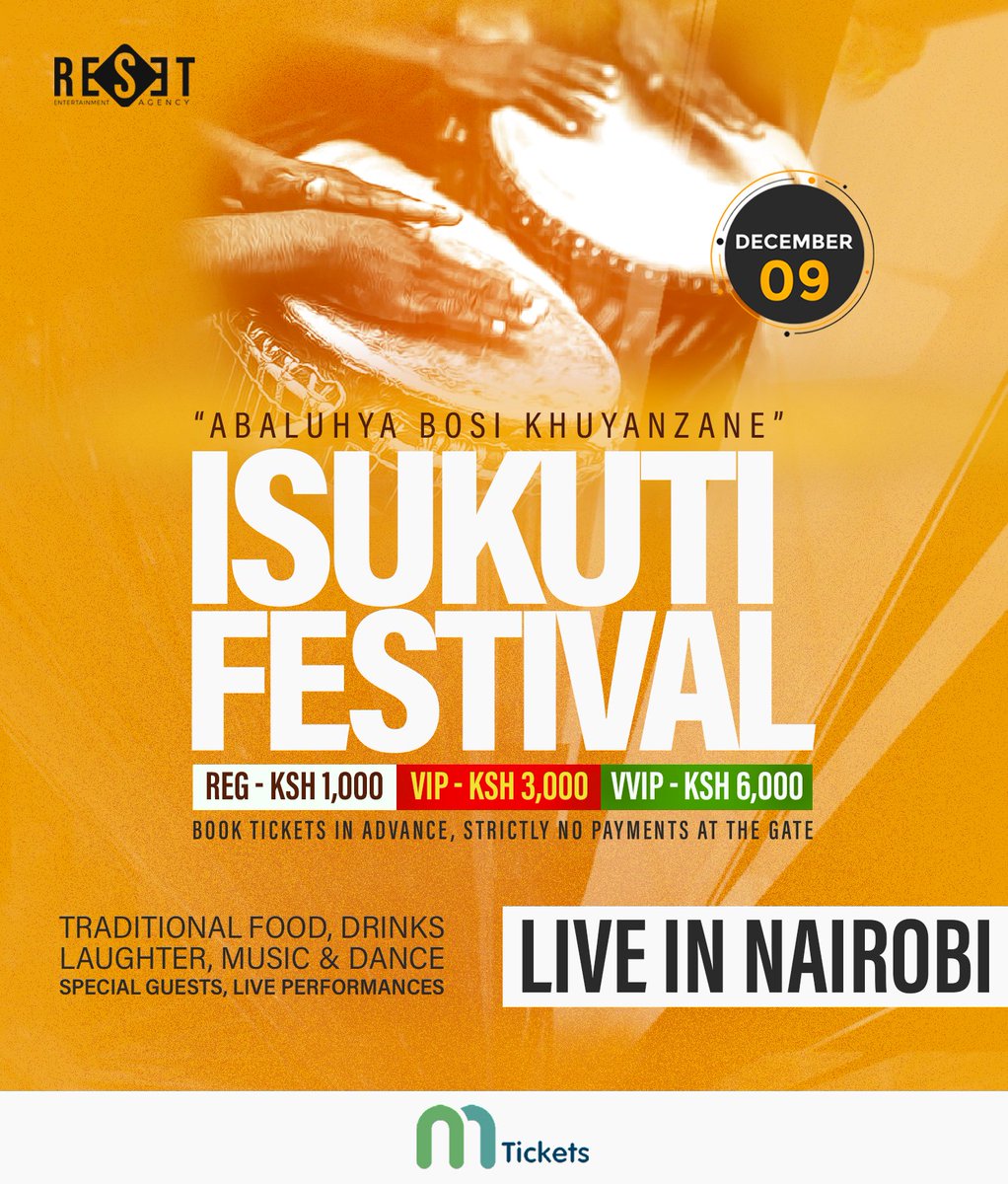 mercybephine's tweet photo. See this Instagram photo by @isukutifestke  This is festival that looks to bring together the luhya community alongside with other communities in the celebration of culture and diversity. The event is run by Reset Entertainment Agency and is set for 9th December 2023. https://t.co/uKwujmi1dh