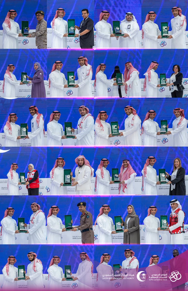 🎖️| لقطات من التكريم في الحفل الختامي لـ
#المؤتمر_السعودي_للخدمات_الإسعافية