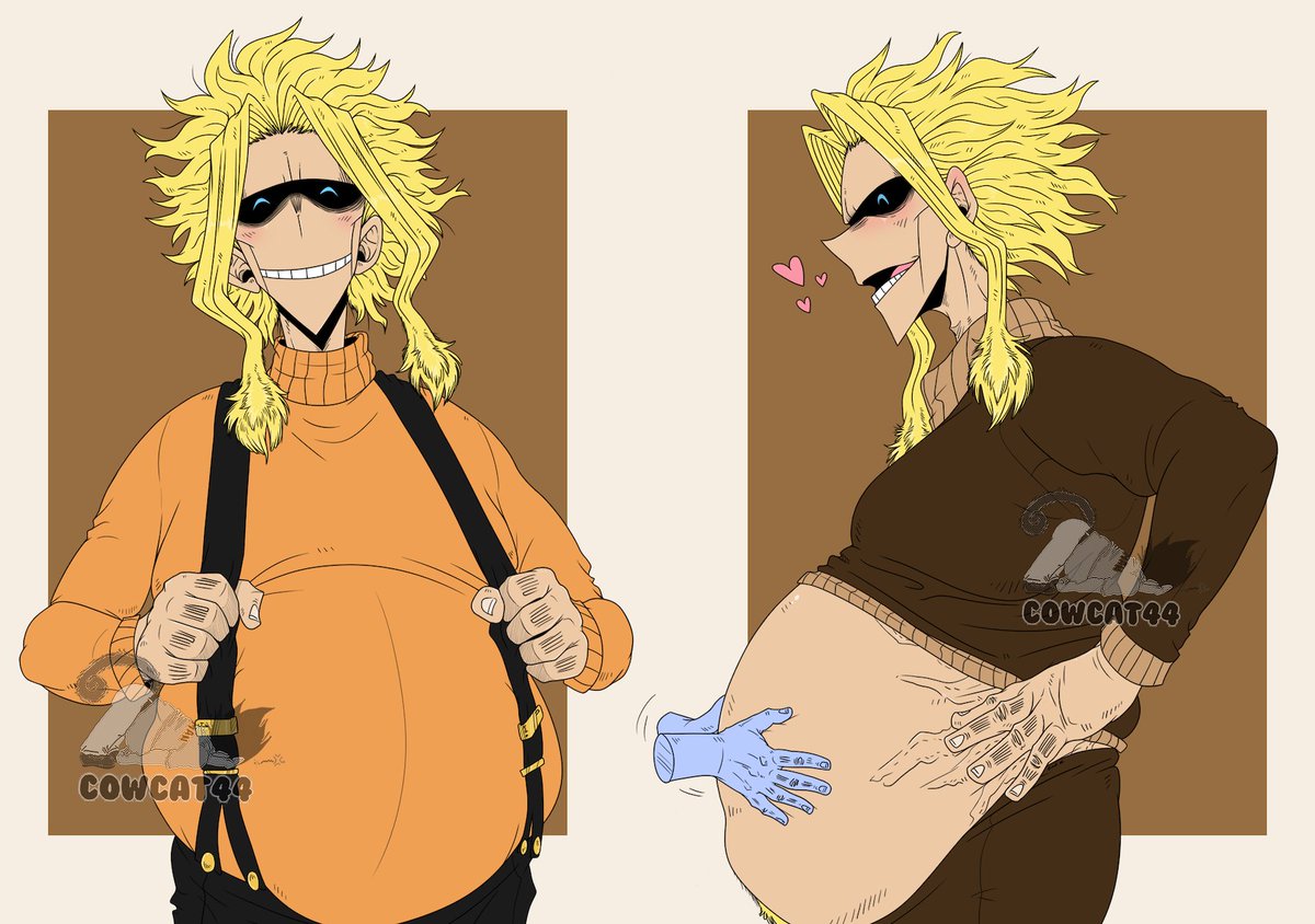 @FatFandom's Chubby MHA Week: Day 3 - "Sweater weather: Tight Clothes + Belly Rubs"
#chubbymhafall #stuffing #AllMight