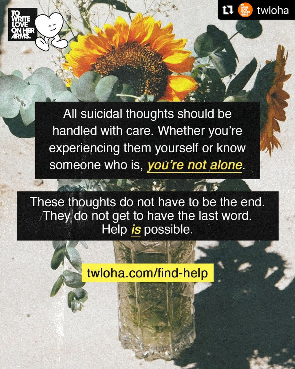 #Repost @twloha #SuicidePreventionMonth #NotBetterWithoutYou #FindHelp