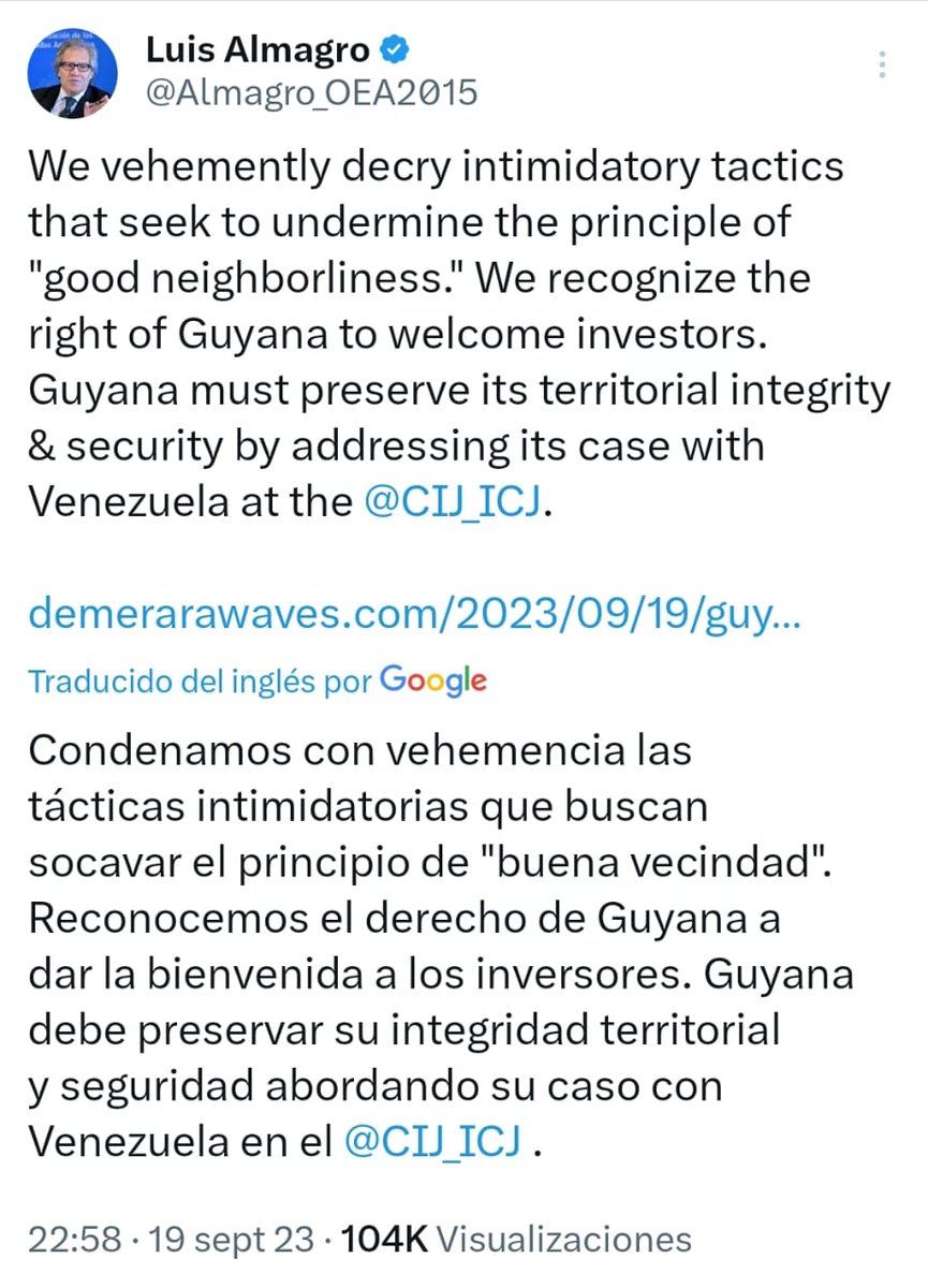 JCAlvaradoVzla's tweet photo. No puede esperarse menos de mercenario como estos, siempre haciendo lo imposible para perjudicar a Venezuela.  

El Esequibo es venezolano y Guyana debe respetar la fachada atlántica de nuestro país. 

Cuando lleguemos a Miraflores; los guyaneses tendrán que respetar a Venezuela. https://t.co/mn3PWopMCL