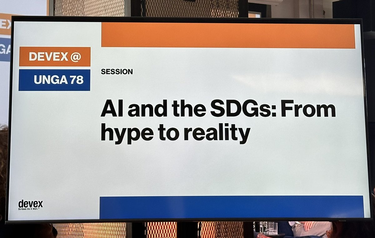 From hype to reality: the UN's role in AI & SDG and Health🌐🕛
- Time to put money where mouth is💰
- Set norms for member states📜
- Focus on AI tools for patients🩺
- Let UN lead the charge in policy 📢
Action awaits!
#UNforAI #UNGA78 @surgfoundation @HarvardPGSSC 🌍#DevexEvent