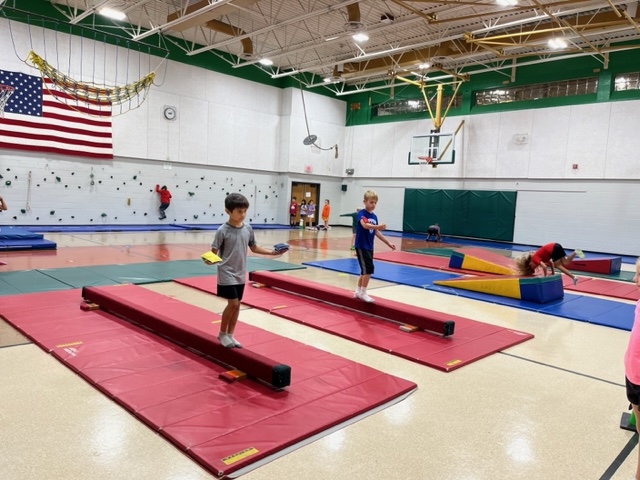 Students are loving Mrs. Heslop's gymnastics unit in P.E. right now!