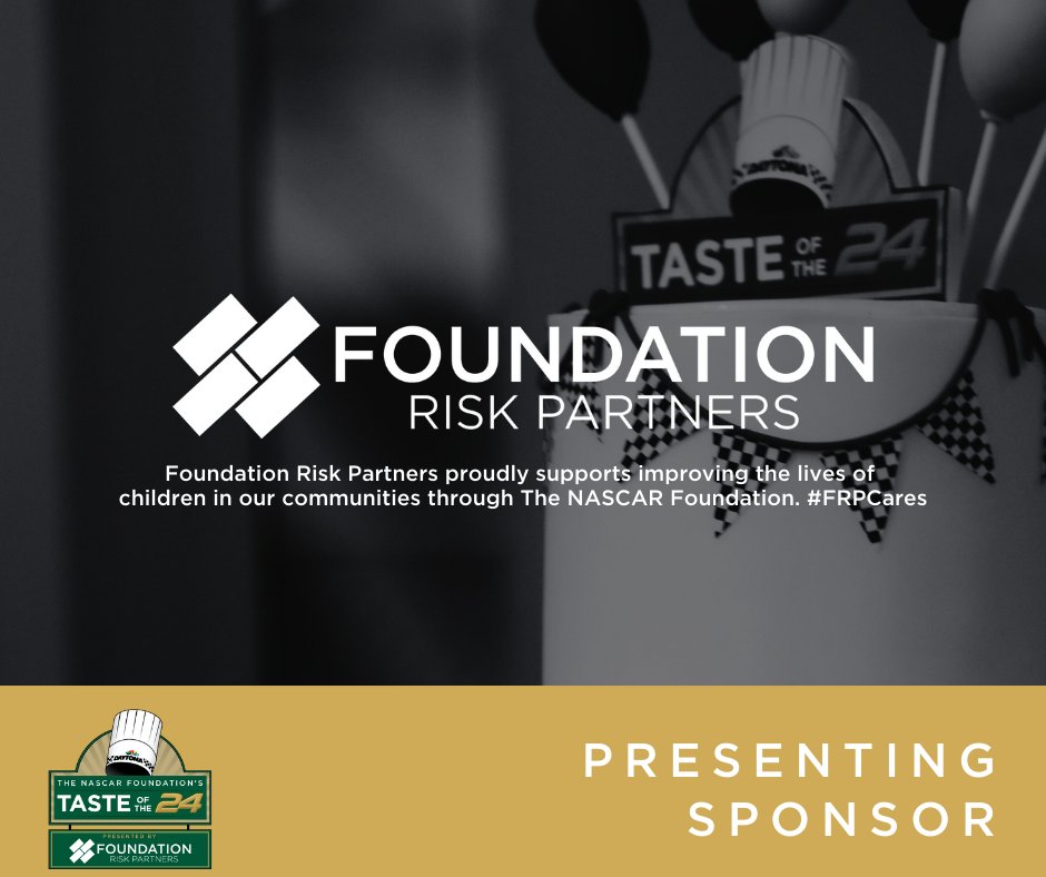 NASCAR_FDN's tweet photo. Foundation Risk Partners returns as the presenting sponsor of the 2024 Taste of the 24! Have you gotten your tickets for this epic dining fundraiser on January 27? Dine and watch the race for a good cause. For tickets: https://t.co/s20dE11NFn
#FRPCares #IMSA #Rolex #Foodies https://t.co/bXWRMQGTqt