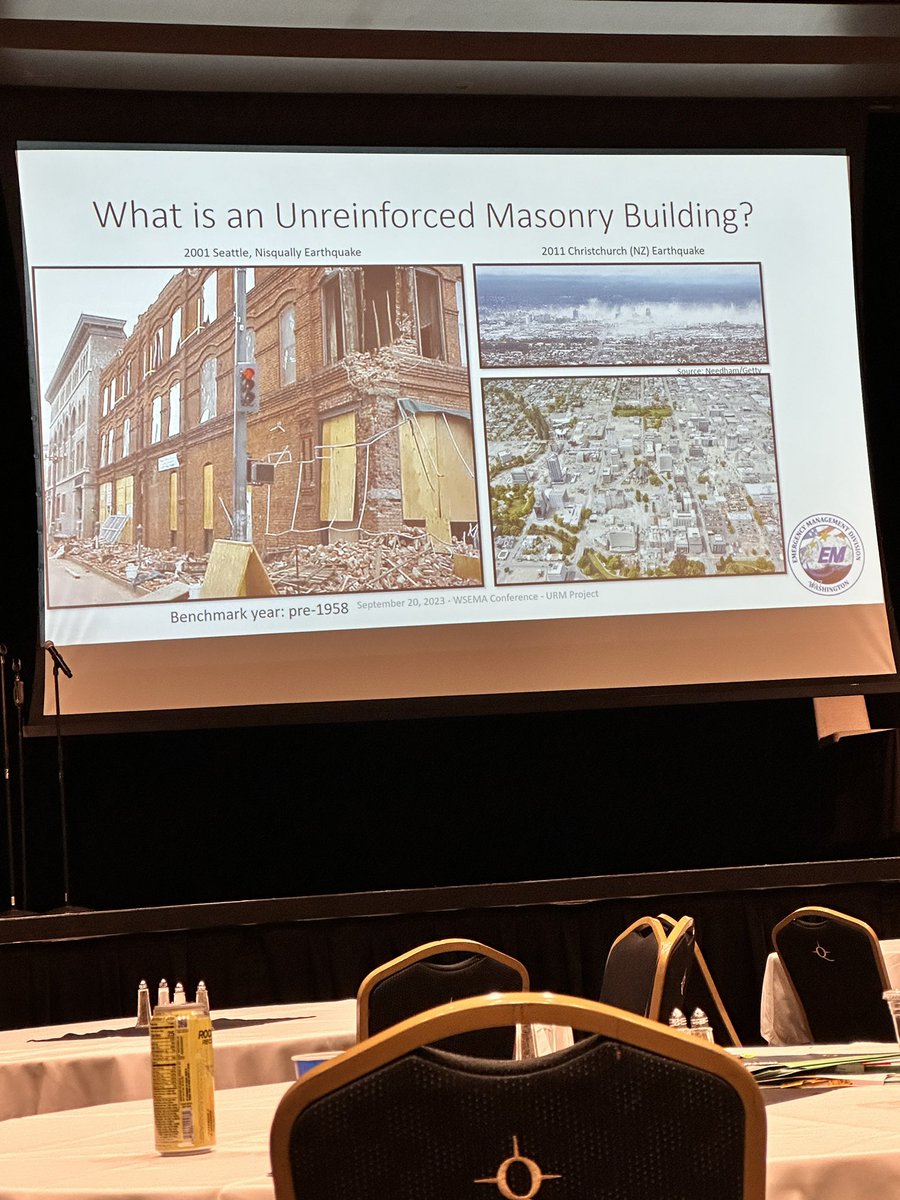 DeweyWx's tweet photo. Hearing from @waEMD hazard mitigation on damage that can happen to structures from Earthquakes.
I just can’t get away from earthquakes, for some reason. #WSEMA #Preparedness https://t.co/CS9lvGCNFc