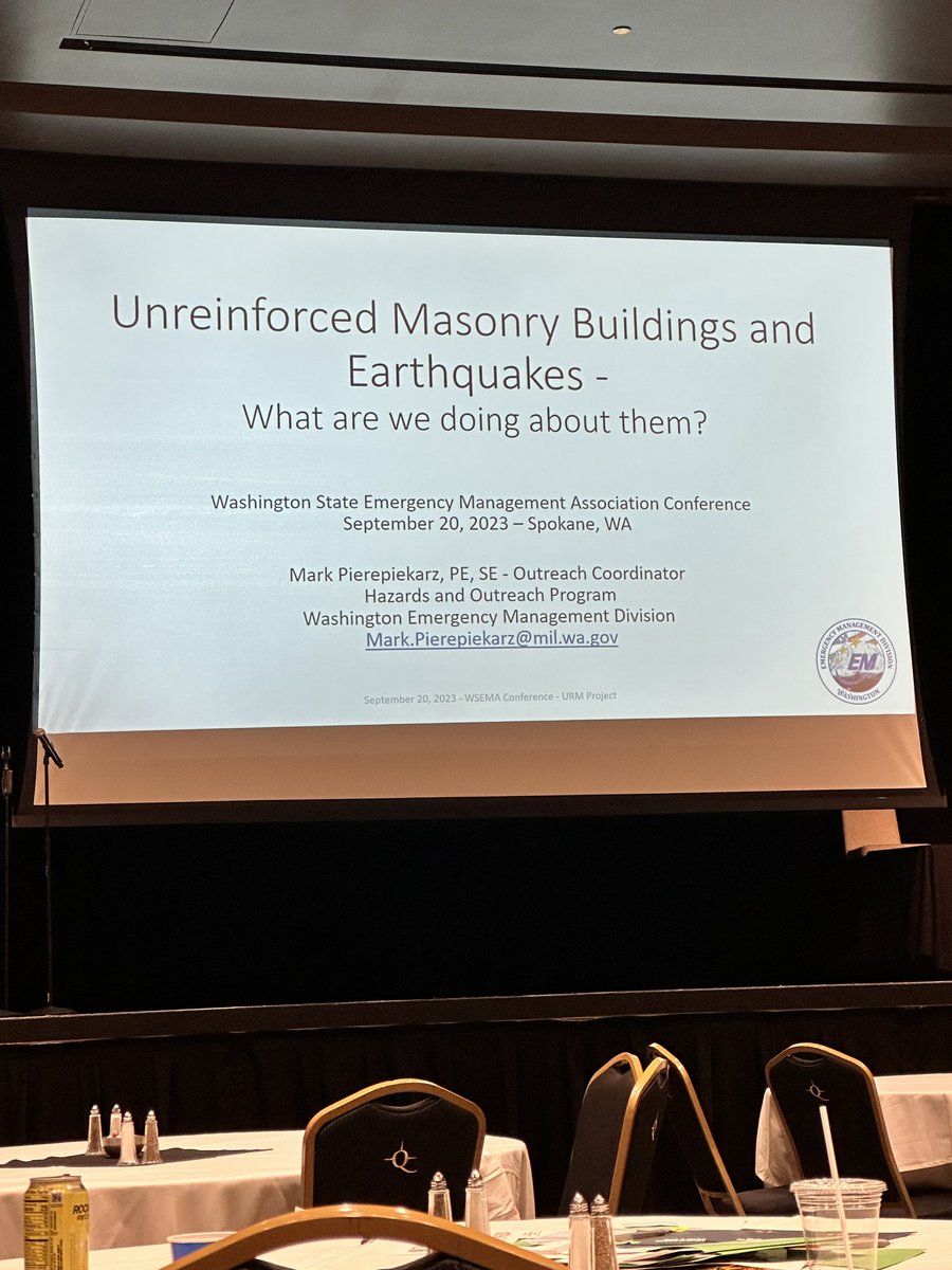 DeweyWx's tweet photo. Hearing from @waEMD hazard mitigation on damage that can happen to structures from Earthquakes.
I just can’t get away from earthquakes, for some reason. #WSEMA #Preparedness https://t.co/CS9lvGCNFc