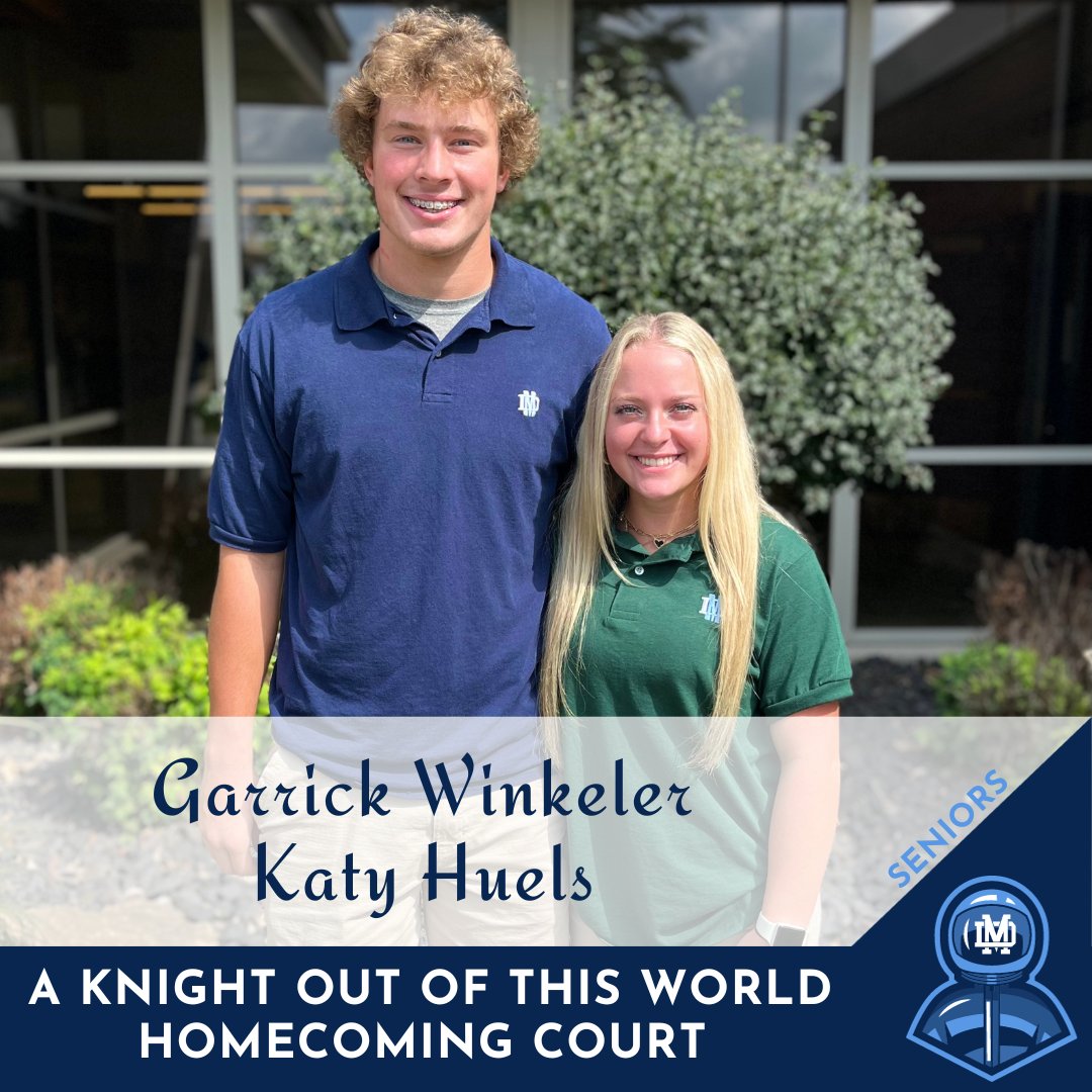 Join us in congratulating senior homecoming court attendants Garrick Winkeler and Katy Huels!

Garrick is the son of Keith Winkeler of Highland and Brandi Johnston of St. Rose, and Katy is the daughter of Todd and Tonya Huels of Carlyle.

#WeAreMD  #AKnightOutOfThisWorld