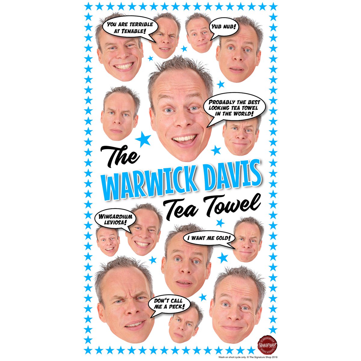 The Warwick Davis T-towel. Now there are no excuses not to do the dishes. Have a look at what else is in store thesignatureshop.co.uk/products/the-w…