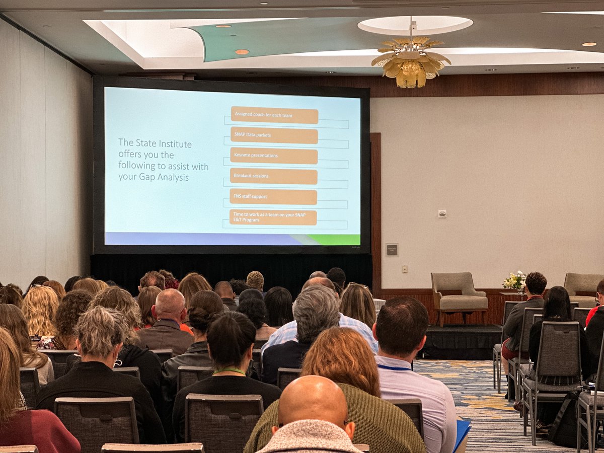 The 2023 SNAP E&amp;T State Institute brings together 20 SNAP agencies to enhance and re-envision their employment &amp; training programs for greater equity and efficiency. Learn more snaptoskills.fns.usda.gov/home
