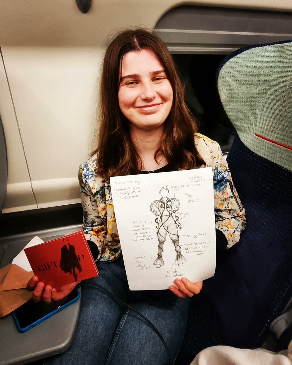 SandHighTex's tweet photo. Our super talented students all took part in a mini design challenge to create a fashion design inspired by the V&amp;A. The most difficult part of the trip by far choosing a winner! We finished off the trip with a train sing along and birthday cake!! What an epic trip!! https://t.co/hS6Anpadzd