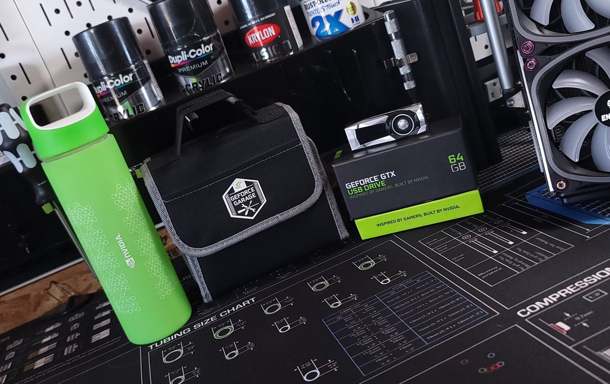 EnviousMods's tweet image. I came across some @NVIDIAGeForce goodies today while sipping on a cup of joe out of my @WallControl coffee ☕️! 

#nvidia #wallcontrol #geforce #pegboard #usb #enviousmods