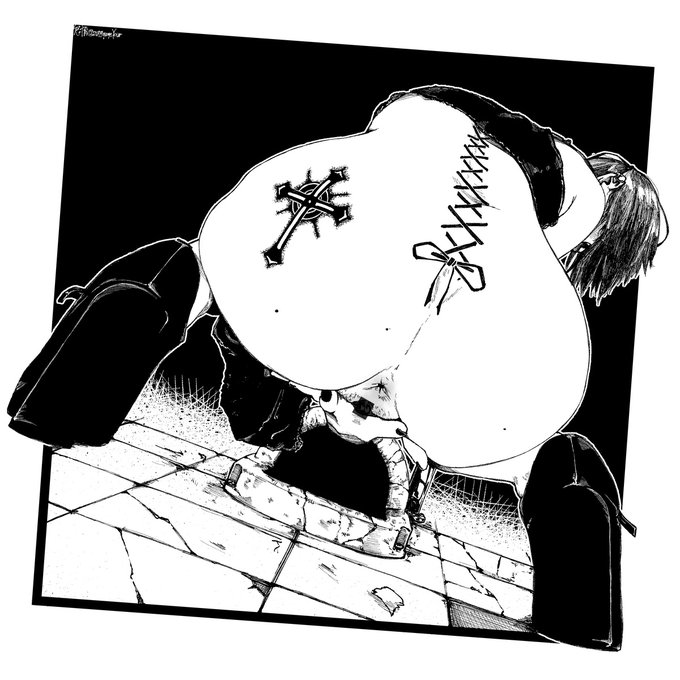 タトゥーバチバチおねえさんの和式便所けつあな晒し片手くぱぁ 