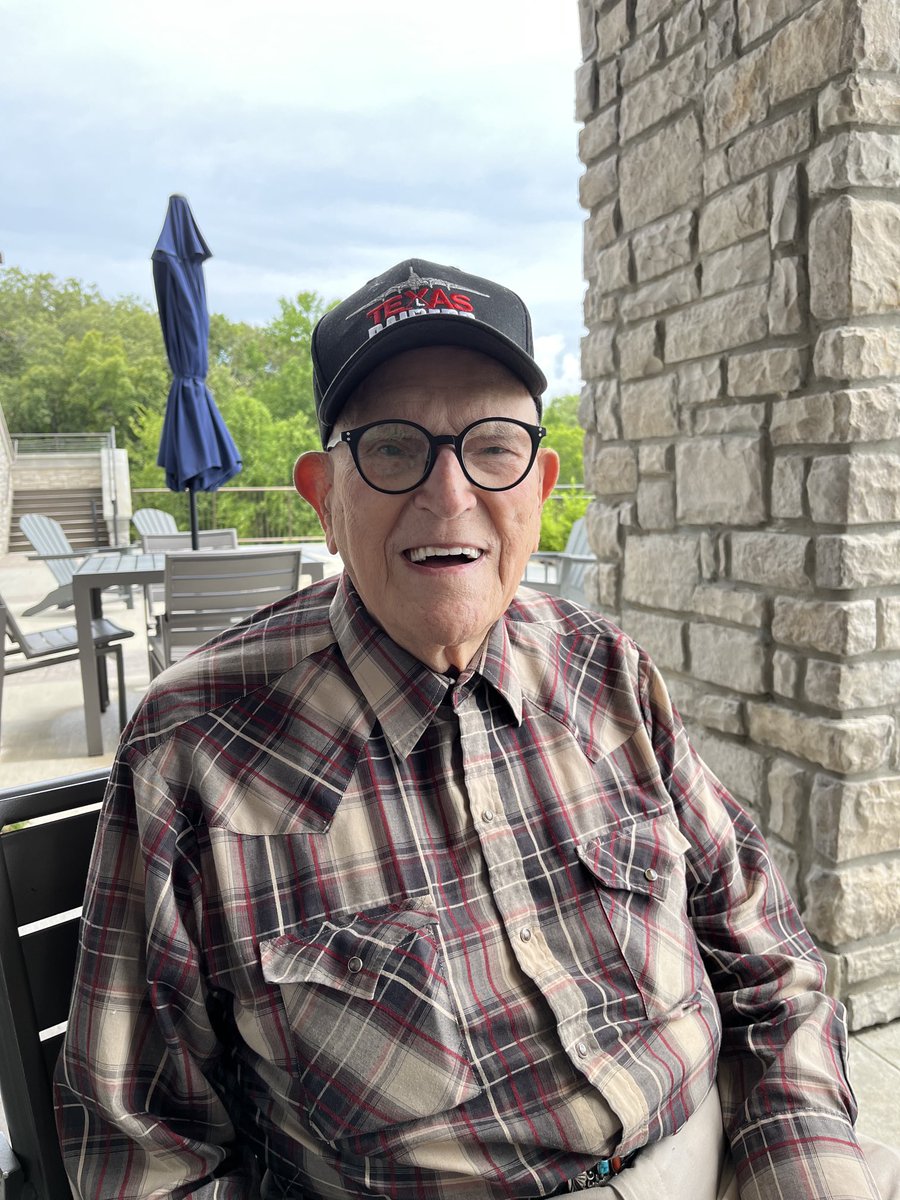 johnrich's tweet photo. Prayers have been answered! This is Mr Russ Harris. He’s a WWII Veteran and 103 years old! He says he’s excited to come be in “The Man” video, and I am beyond humbled at his willingness to be there! God bless The Greatest Generation🇺🇸 https://t.co/plL66L0KMO