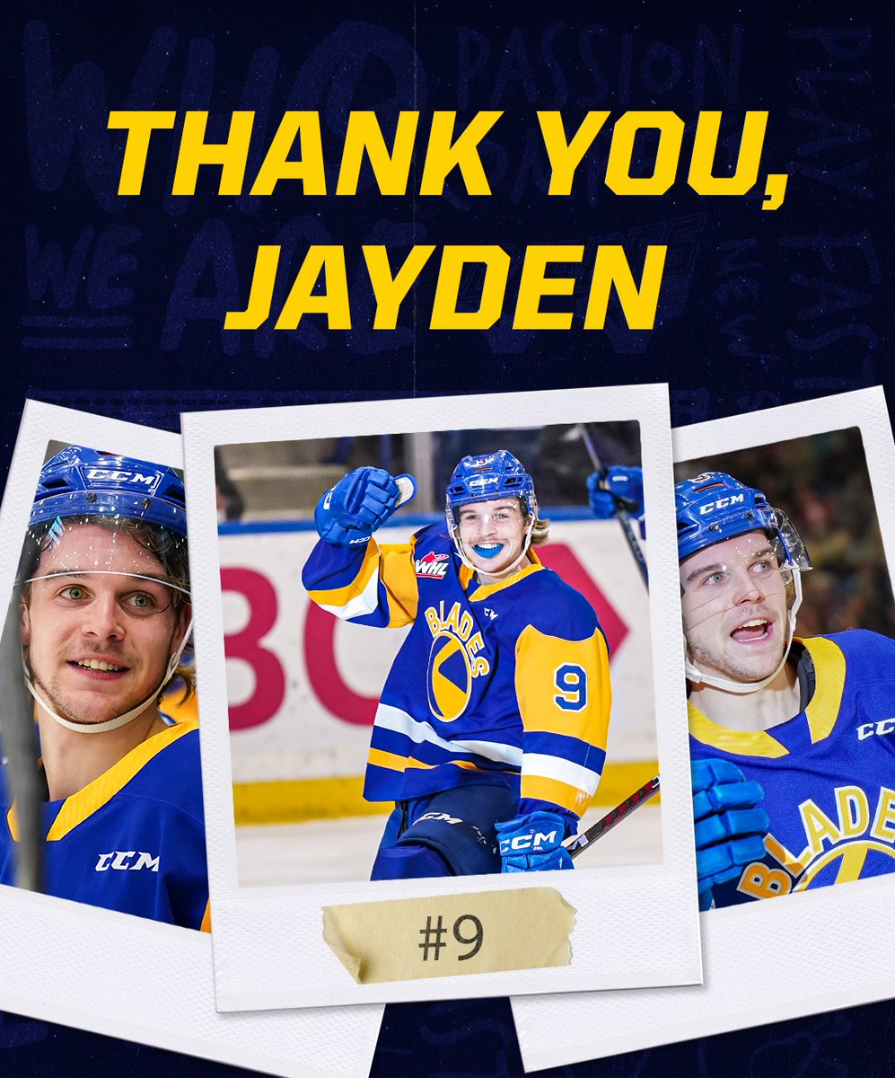 BladesHockey's tweet photo. You left everything you had on the ice every night

Thank you Jayden for all you've done for the organization and Bridge City 🥕 https://t.co/so8nhbS4eY