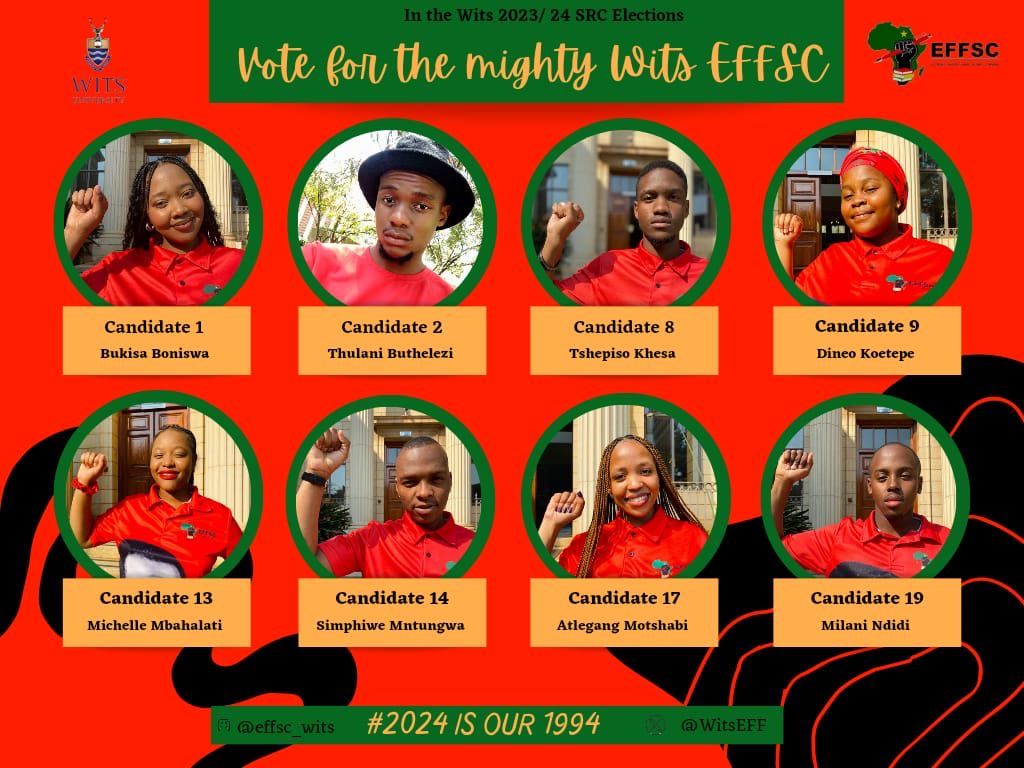 All in. Wits is our home. EFFSC wins Wits University 

2024 is our 1994