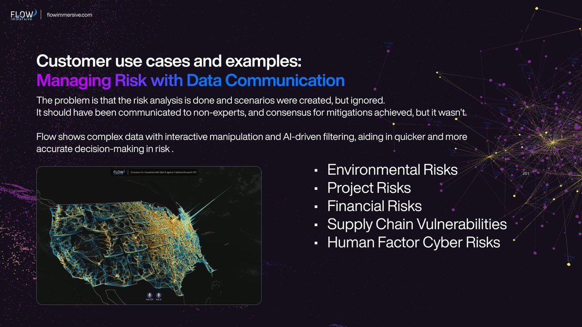 jmarshworks's tweet image. #RiskManagement is a great use case for @flowimmersive.

The world is getting scarier, and we need to look at risk from a detailed, credible perspective. 

#AR #DataViz is an ideal way to understand and collaborate to effect impactful change.