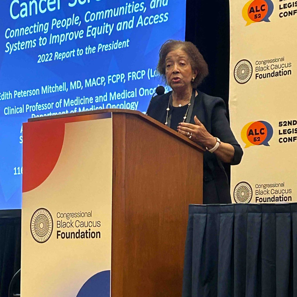 The NMA is excited to welcome to the stage Dr. Edith Peterson Mitchell as she discusses the National Cancer Plan and how the NMA can be involved. #NMAPDS #cancer #health #equity #access #washingtondc #CBC