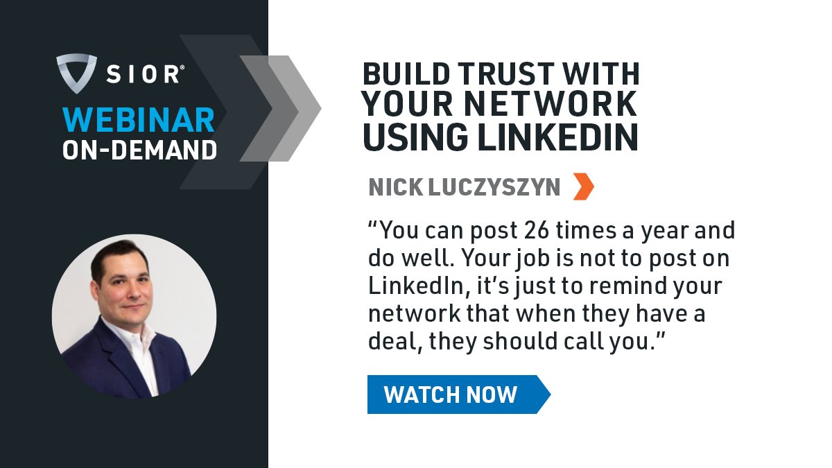 SIORglobal's tweet photo. Top CRE brokers are utilizing these LinkedIn strategies, as shared by Nick Luczyszyn in SIOR's LinkedIn Mastery webinar. The recording is now available on-demand! Watch here: https://t.co/1by7UyLhPK #LinkedInTips #LinkedInMastery #CRE #FreeWebinar https://t.co/Z9PXycn4Ws