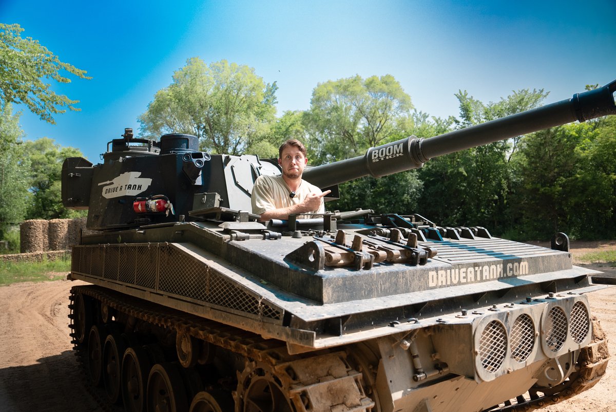 NEW VIDEO! I got to drive a tank and even see what it's like to CRUSH A CAR with one. Go check it out!