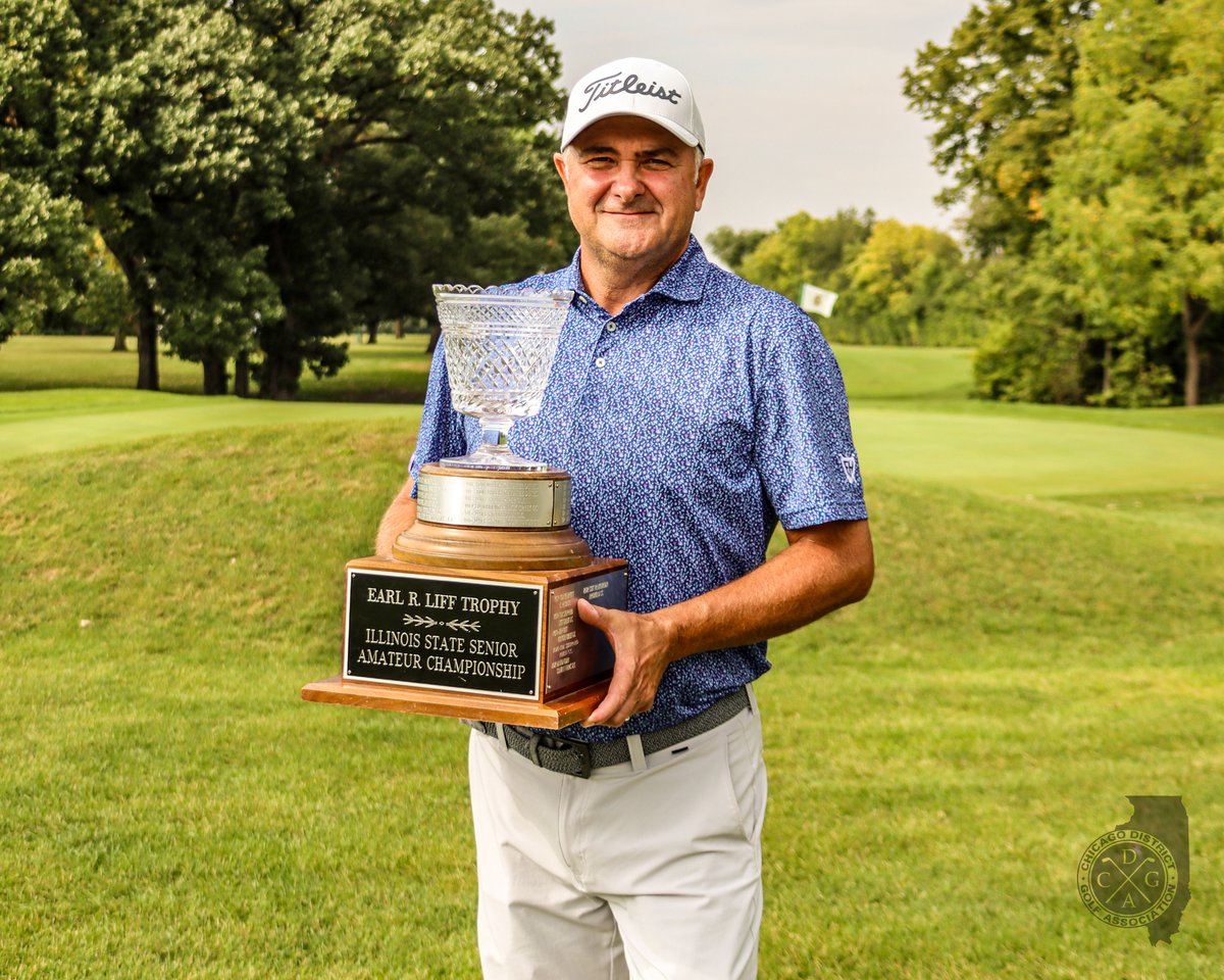 CDGAGolf's tweet photo. One title is nice, two are even sweeter! 🏆

Peoria's Scot Frankenreider defended his #ILStateSrAm crown Wednesday at Rockford Country Club, as the 56-year-old's three-day total of 6-under-par 207 bested the field by 7 strokes in the event's 37th iteration.

Full recap to follow. https://t.co/WnfVg4mhUM