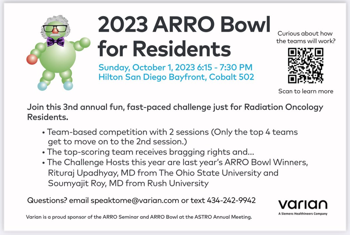 Join us for the 2023 ARRO Bowl, jeopardy style!!! Bragging rights up for grabs. Here’s the registration link @SouMyajiT_RO @EvanThomas84 @ASTRO_org @ARRO_org 

forms.office.com/e/p1GXyLee4y