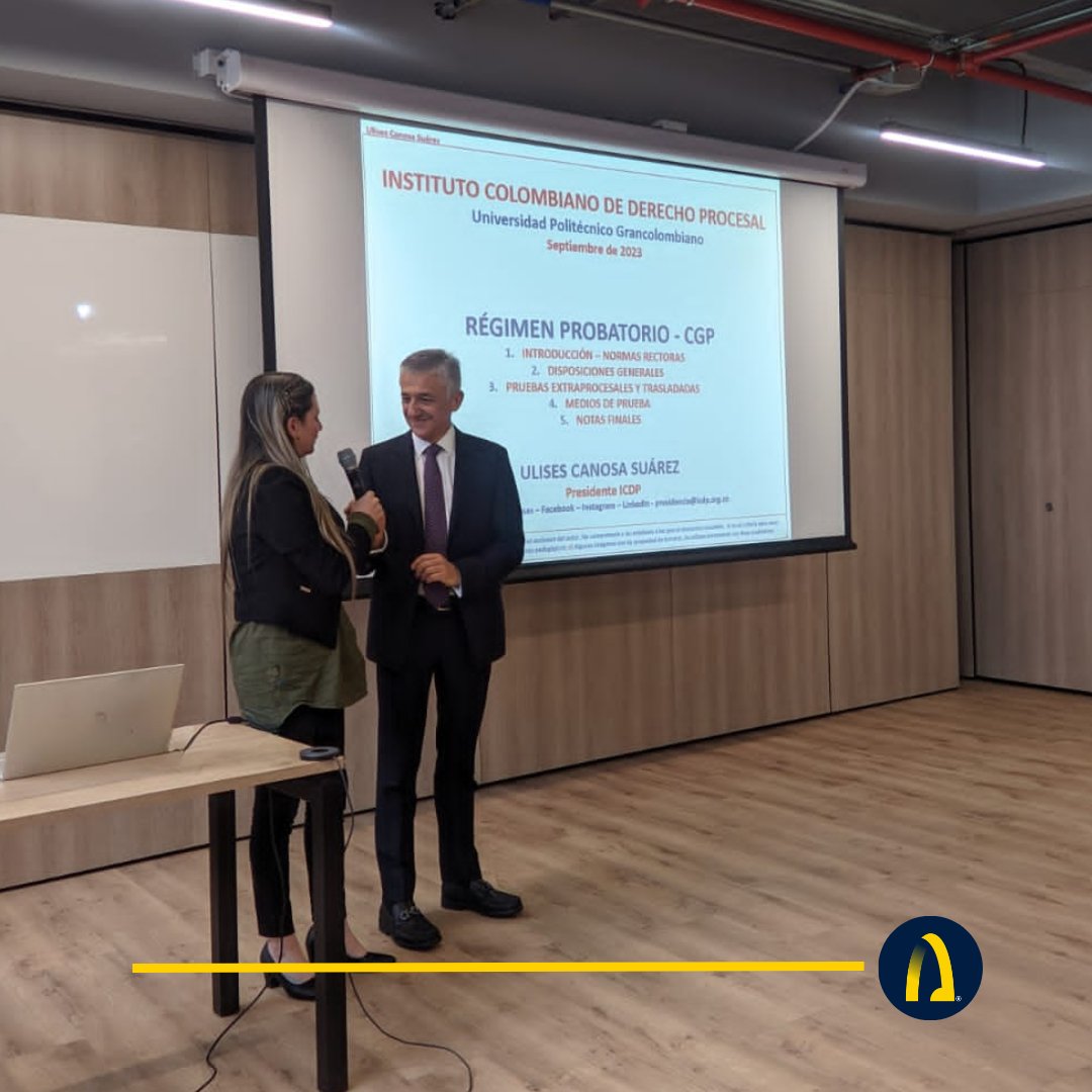 BaluarteAcad's tweet image. 🗓️🧑🏻‍🏫 El día de hoy nos encontramos junto a @ucanosas  en @Poligran durante la capacitación "Actualización Régimen Probatorio de la Escuela de Derecho y Gobierno".⚖️👨🏻‍⚖️📜