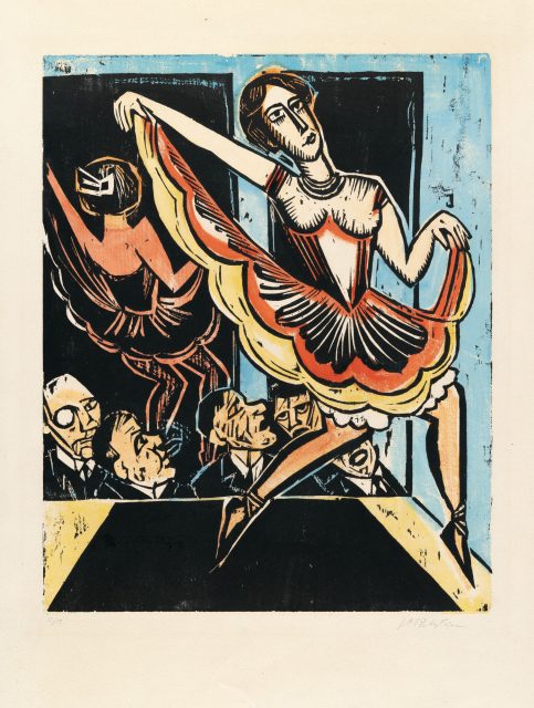Hermann Max #Pechstein, Tänzerin im Spiegel, 1923.