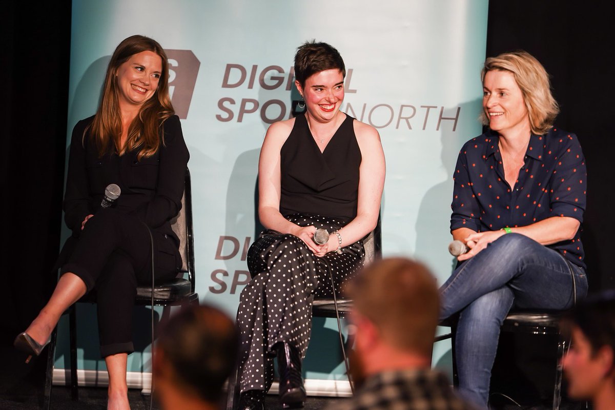 AndyRobertsEsq's tweet photo. Another ace Digital Sport North last night. We were honoured to feature the brilliant @tanyaarnold, @LeanneJNorman, @CarolineLJulian and @cswift3110 who all provided great entertainment and insight whilst discussing tech’s potential to grow women’s sport. https://t.co/BfxhxmUDaG