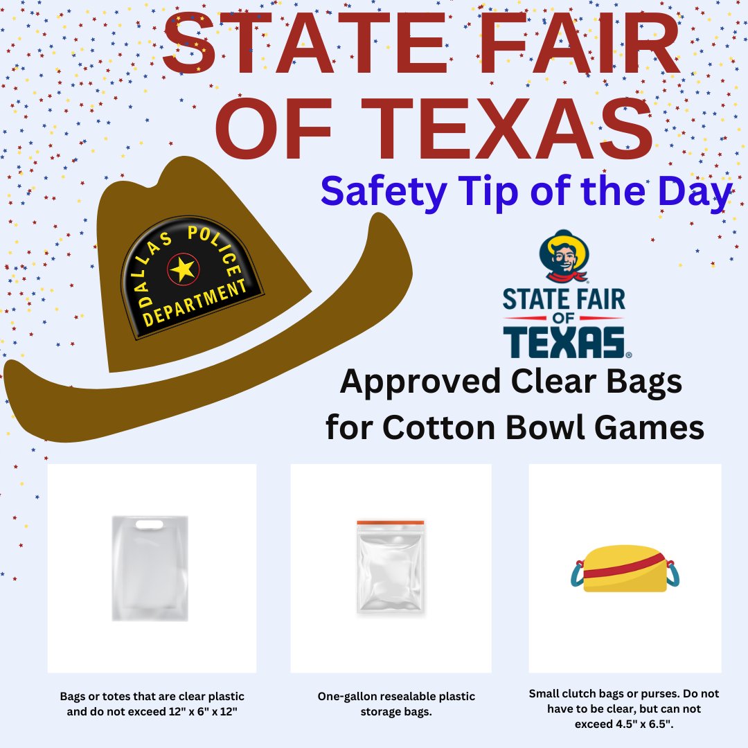 🏈 Heading to the Prairie View A&M vs. Grambling State football game at the Cotton Bowl? Don't forget about the bag policy! Check the rules before you arrive! 🎒🚫#FootballGame #BagPolicy