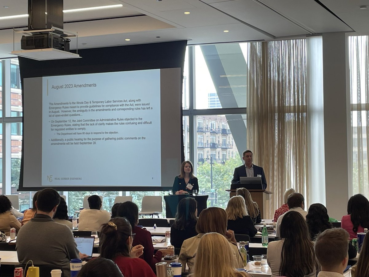 Chicago SHRM (@chicagoshrm) on Twitter photo As HR professionals, it is crucial to stay up-to-date on current and future labor laws. Thank you <a href="/NGE_Law/">Neal Gerber Eisenberg</a> for providing these important updates! As HR professionals, it is crucial to stay up-to-date on current and future labor laws. Thank you <a href="/NGE_Law/">Neal Gerber Eisenberg</a> for providing these important updates!