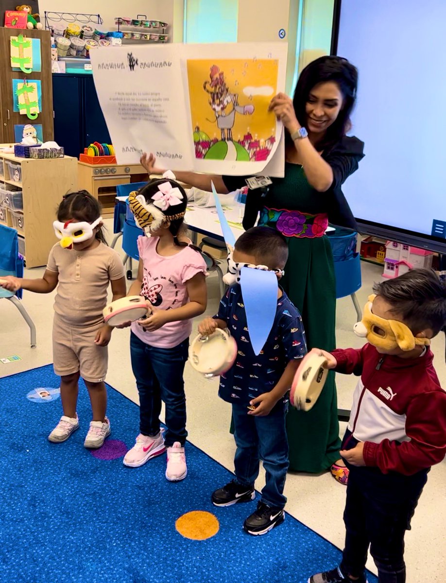 What a group of actors I have ! Today we are identifying the parts of a book, retelling the history of “Los Músicos de Bremen/ The Bremen Town Musicians and identifying groups from 1 to 5 ! <a href="/HumbleISD_LLE/">Lakeland Elementary</a> <a href="/HumbleISD_PREK/">HumbleISD ECE</a> <a href="/HumbleISD/">Humble ISD</a>