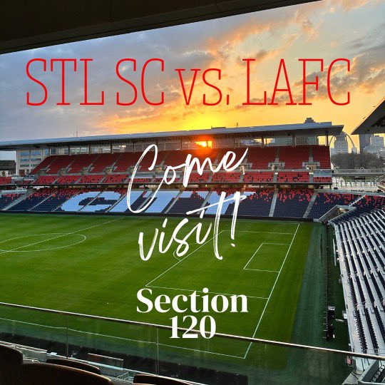 anthoninos's tweet photo. ⚽️🔥 It's GAME DAY! STL SC vs. LAFC showdown tonight at City Park! 🏟️ Join the electric atmosphere and root for the home team! 🙌 Find us in Section 120, where the true fans gather. Let's make some noise and cheer together! 📣💙 #STLSCvsLAFC #CityParkClash #Section120 https://t.co/FsAZOLapWX