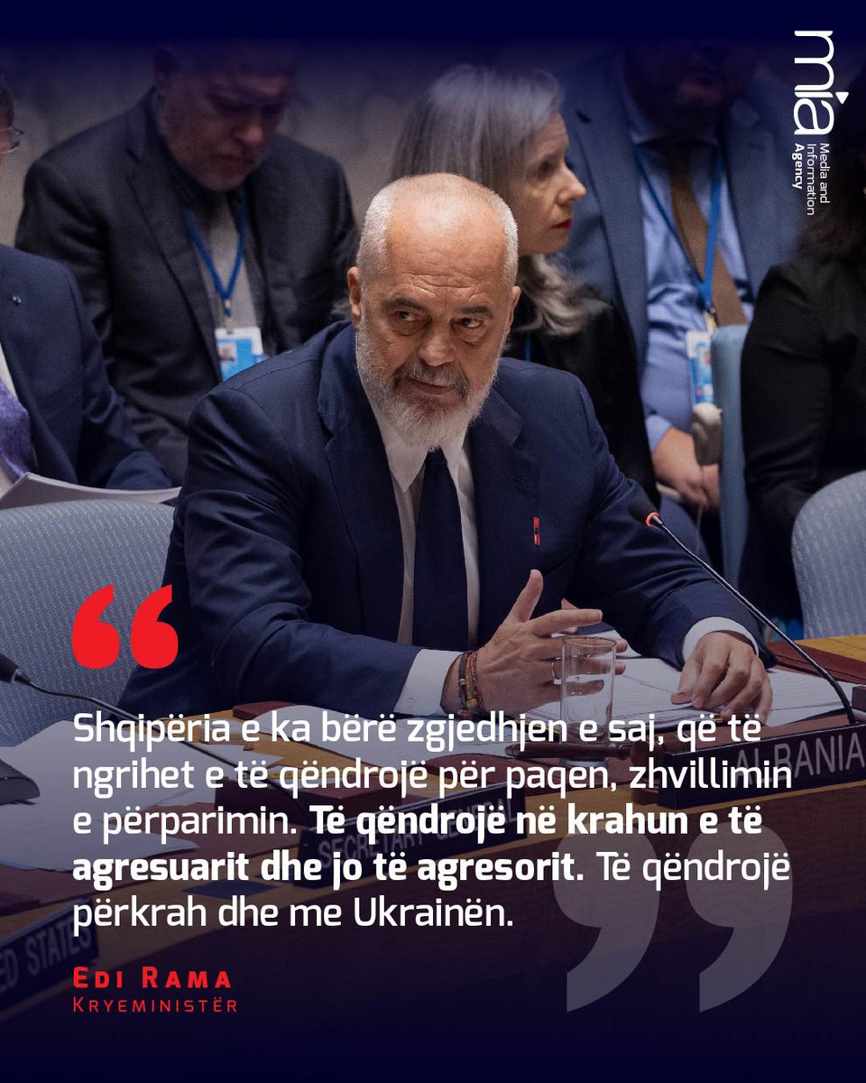 mia_gov_al's tweet photo. Teksa Presidenca 🇦🇱 e Këshillit të Sigurimit drejton Debatin e Nivelit të Lartë, Kryeministri @ediramaal rikonfirmon mbështetjen e palëkundur për popullin e Ukrainës🇺🇦 https://t.co/IrIMc256gb