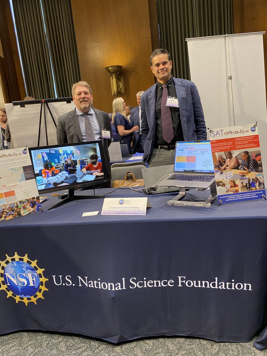 iSAT (@nsf_isat) on Twitter photo iSAT’s PI Sidney D’Mello and Executive Director <a href="/PeterWFoltz/">Peter Foltz</a> showcased our exciting progress on developing #AI Partners in education as part of 25 National AI Research Institutes funded by <a href="/NSF/">U.S. National Science Foundation</a> to lawmakers on #AIHillDay earlier this week! iSAT’s PI Sidney D’Mello and Executive Director <a href="/PeterWFoltz/">Peter Foltz</a> showcased our exciting progress on developing #AI Partners in education as part of 25 National AI Research Institutes funded by <a href="/NSF/">U.S. National Science Foundation</a> to lawmakers on #AIHillDay earlier this week!