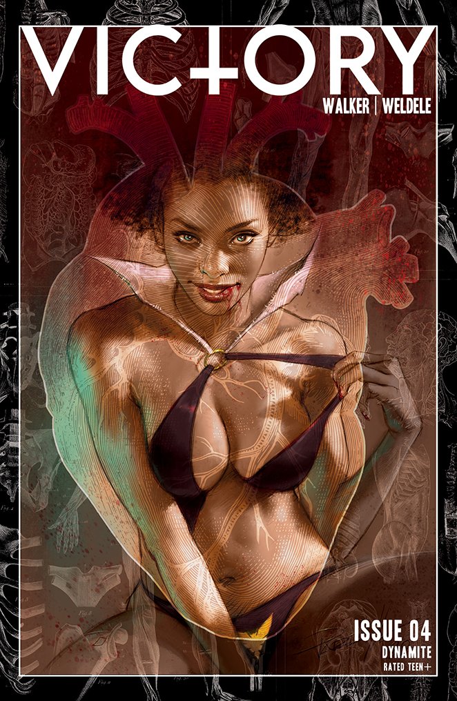 DynamiteComics's tweet photo. In stores this week, Victory #4 with covers by Dave Johnson, Bryan Hitch, Giuseppe Matteoni, Carla Cohen and cosplayers Alicia Marie and Rachel Hollon.
#vampirella #davidfwalker #brettweldele
https://t.co/gyz8VDjRHu https://t.co/D90TnojyWe