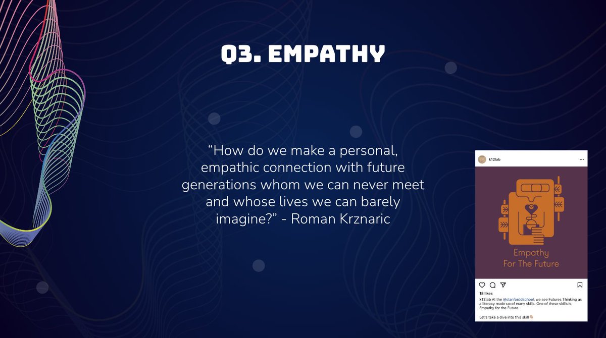 Q3. In “The Good Ancestor,” Krznaric suggests empathy is a key to being a good ancestor. What is your current thinking about ways we can build empathy in our schools? #dtk12chat