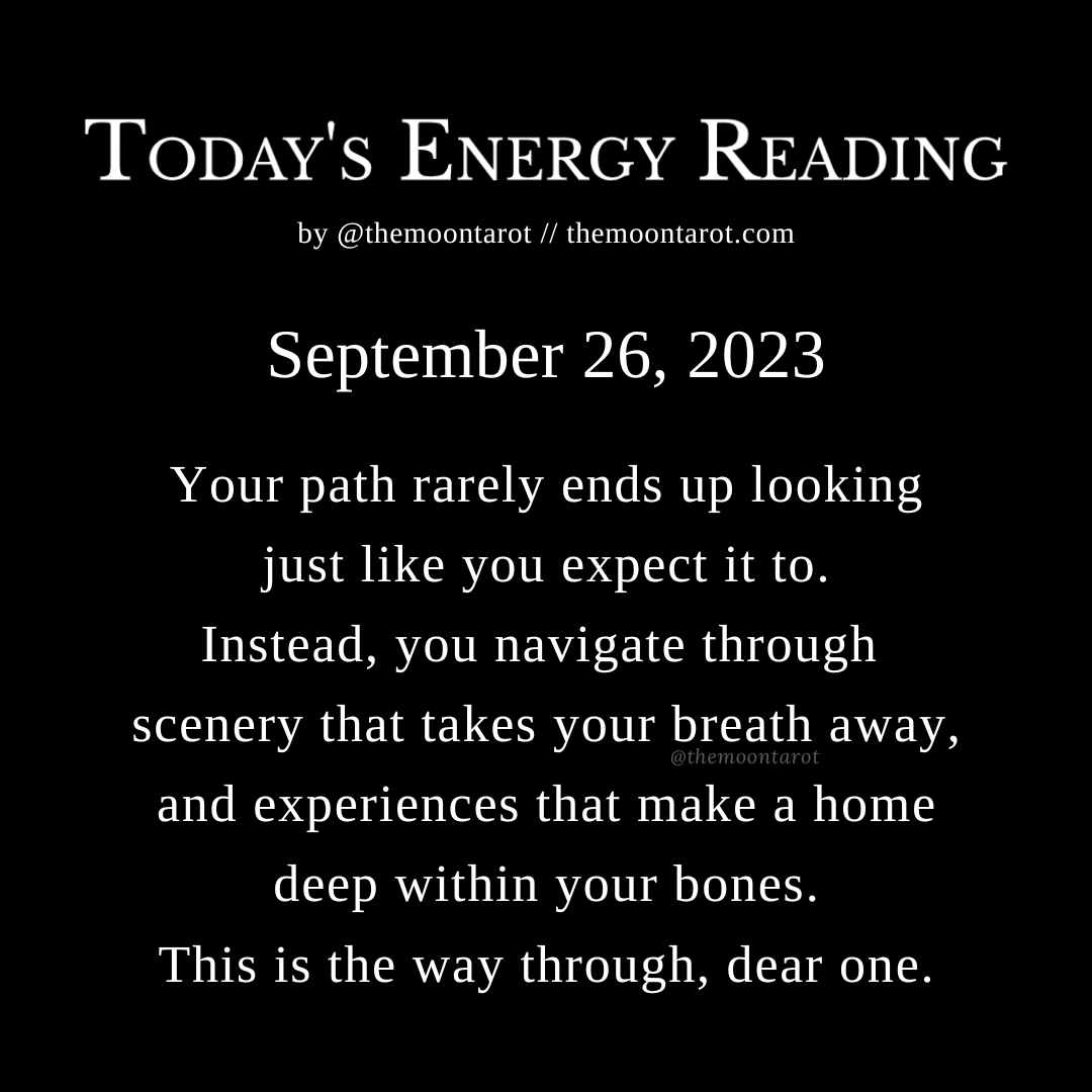 themoontarot_'s tweet photo. Today's Energy Reading: September 26, 2023

Today, you’re guided to think about what motivates you.

Is it the need to belong?

To be better than…?

What if your motivation…
was to love yourself
honestly and fully?

How do you think that would change your days? https://t.co/L2u8cdc4Ux