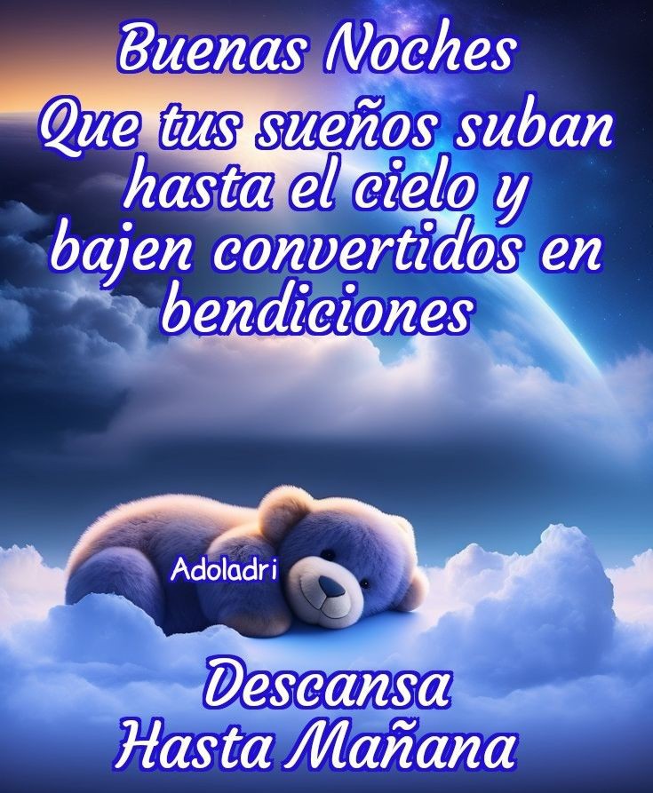 Vamos a descansar, no olviden de agradecer por todo lo vivido y disfrutado 🙏🙏 bendiciones que pasen bonita noche
