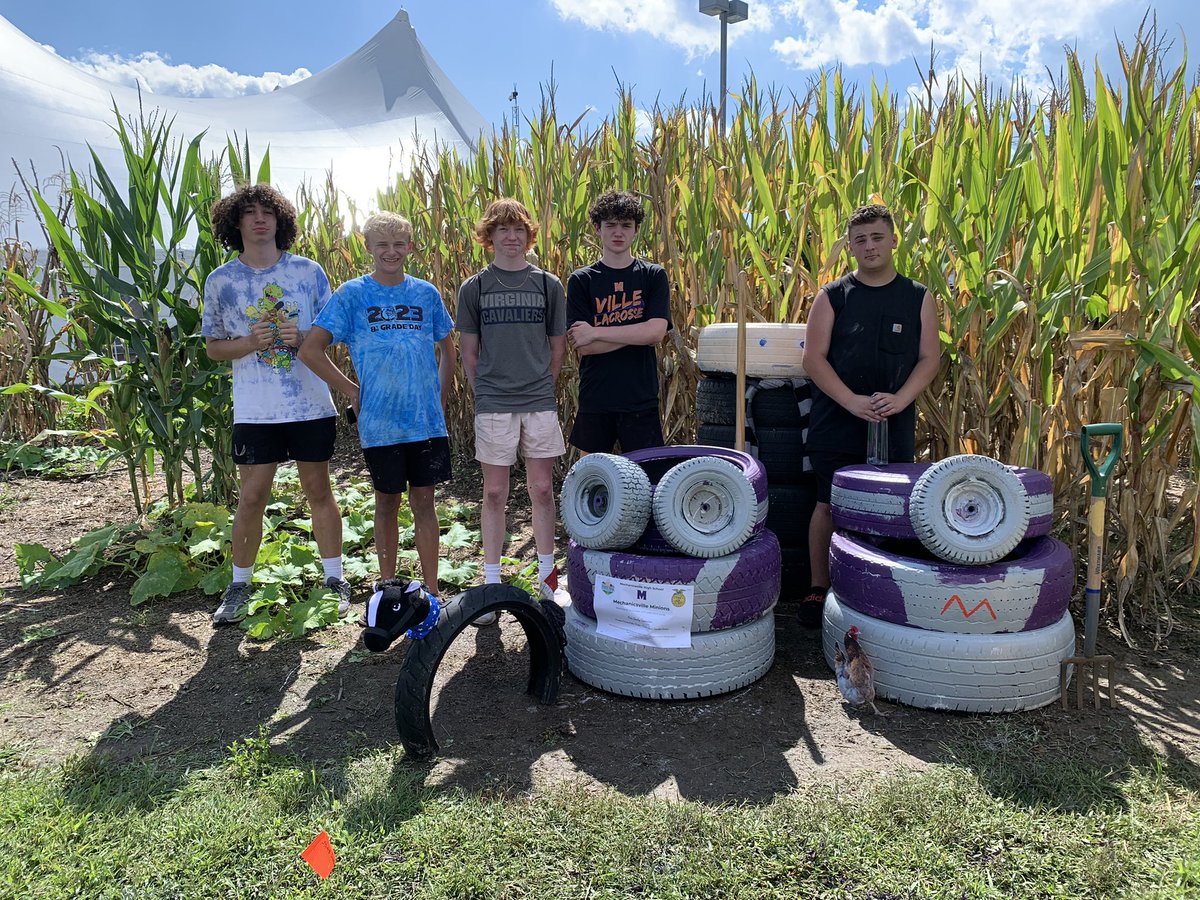 MvilleHS_ag's tweet photo. A job well done to our State Fair FFA Student Garden and Tire Art competition teams.  Designs will be judged on Friday, September 22nd.  When you are at the State Fair, be sure to stop by Harvest Landing and take a selfie by our builds.  ❤️.  @M_villeHS https://t.co/IenZHfvcfq
