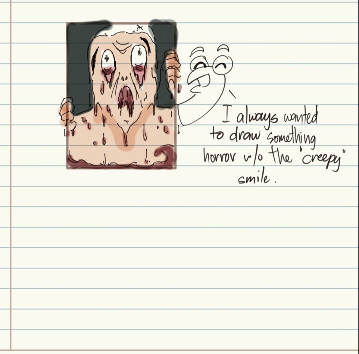 27_MEDIUM's tweet image. How did I do??? 

#sketchart #ocart #creppyart