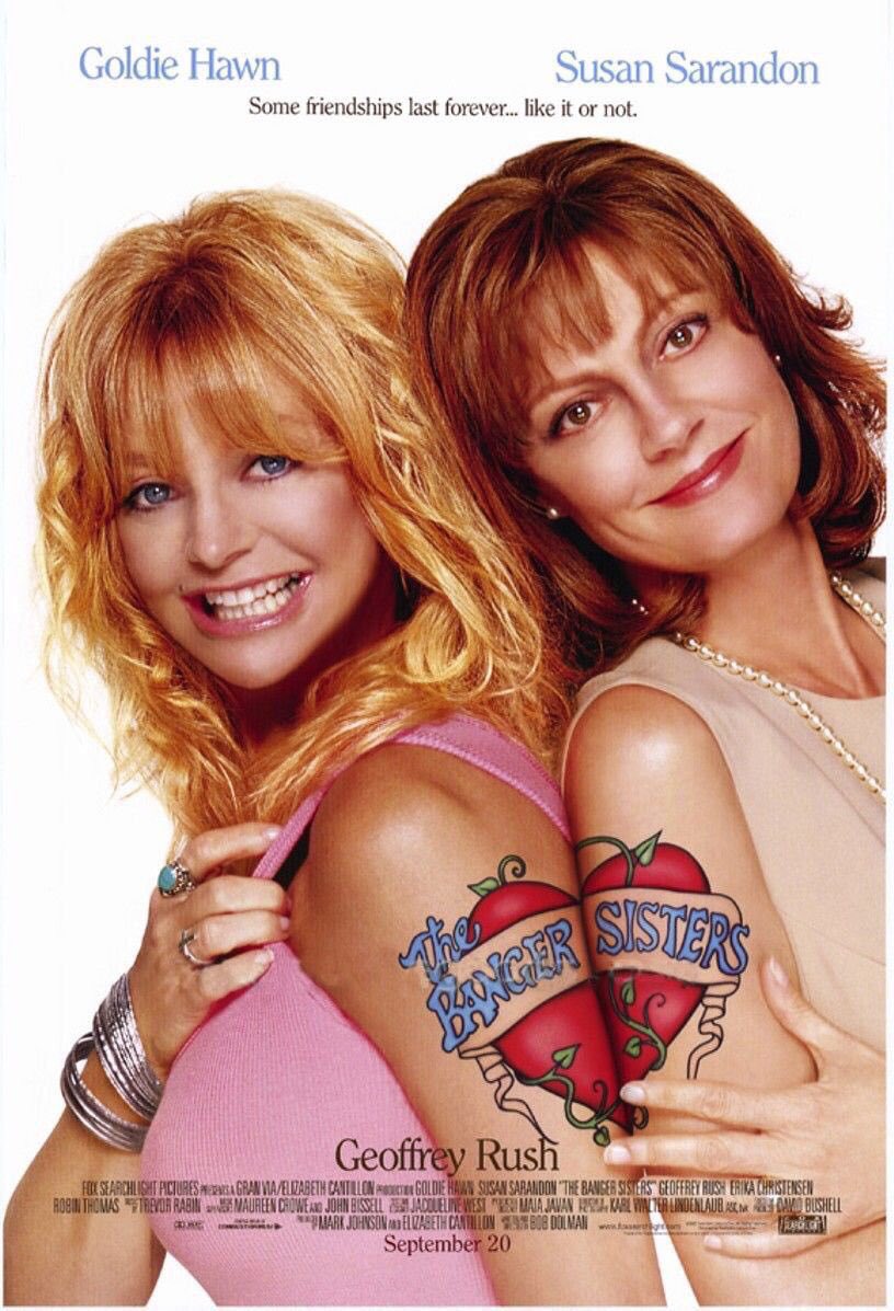 FilmNewsNos's tweet photo. 🎬MOVIE HISTORY: 21 years ago today, September 20, 2002, the movie ‘The Banger Sisters’ opened in theaters!
#GoldieHawn #SusanSarandon #GeoffreyRush #ErikaChristensen #RobinThomas #EvaAmurri #MatthewCarey #AndreWare #KohlSudduth #BobDolman https://t.co/VDUFUALUOu