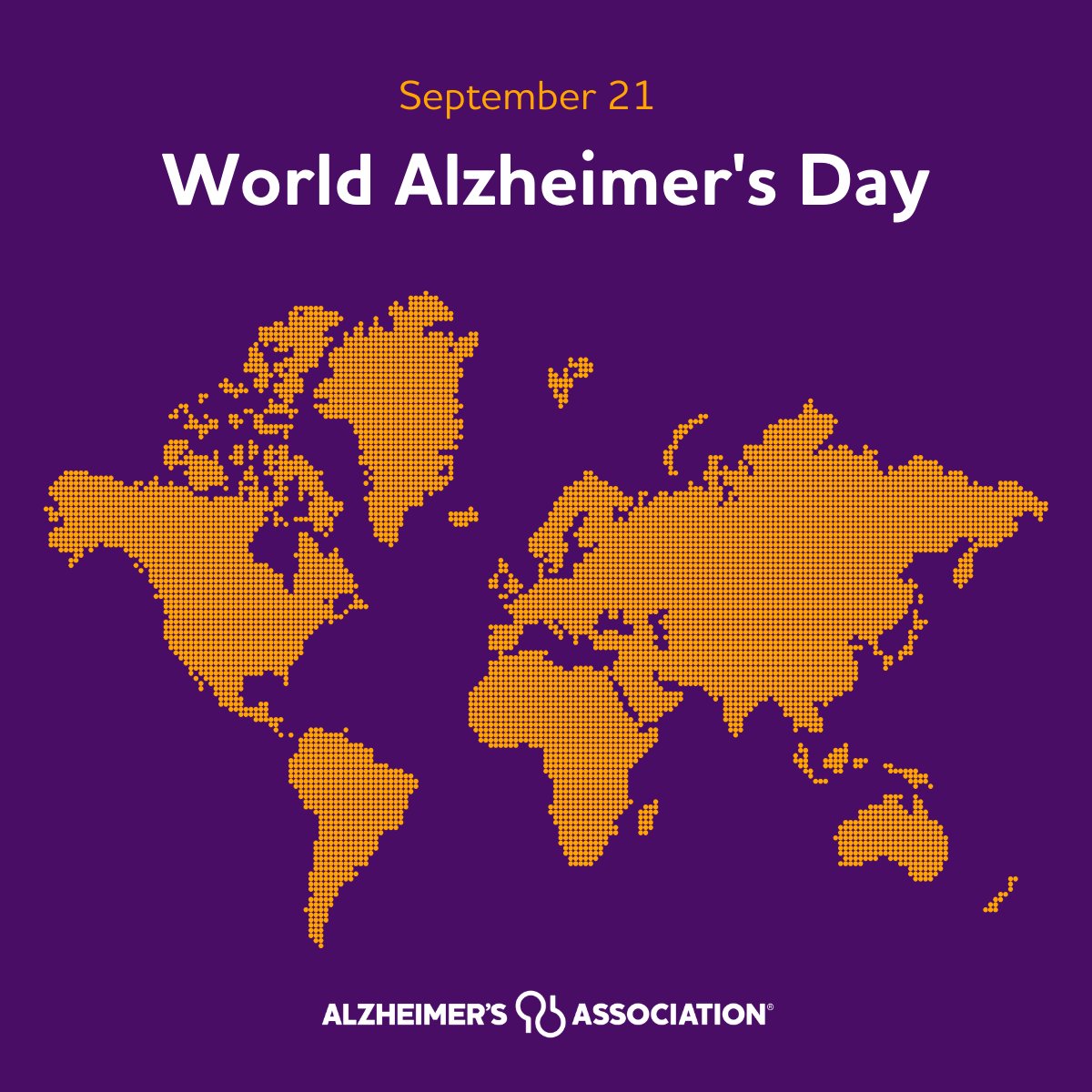 <a href="/KkruegerWPLG/">Kristi Krueger</a> September 21 is World Alzheimer's Day. Join us in raising awareness about the efforts for a world without Alzheimer's and all other dementia. The Alzheimer's Association is investing over $360 million in more than 1,000 projects in 54 countries. #ENDALZ