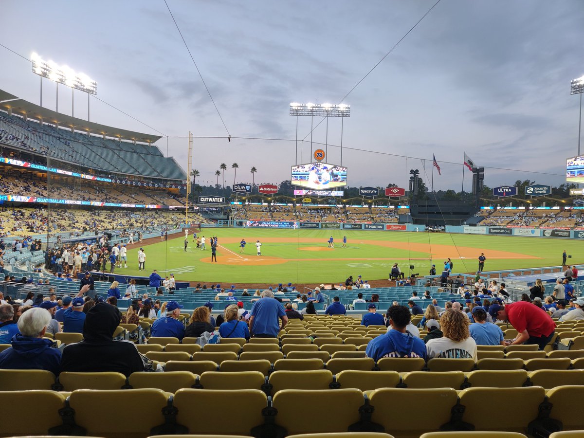 SDWwrites's tweet photo. Final Dodgers game of the season with @piperdoddslewis, and my @tigers are in town!! Now all I need is for AJ Hinch to bring Miggy on for a pinch-hit home run.... https://t.co/cEQzo6tBHl
