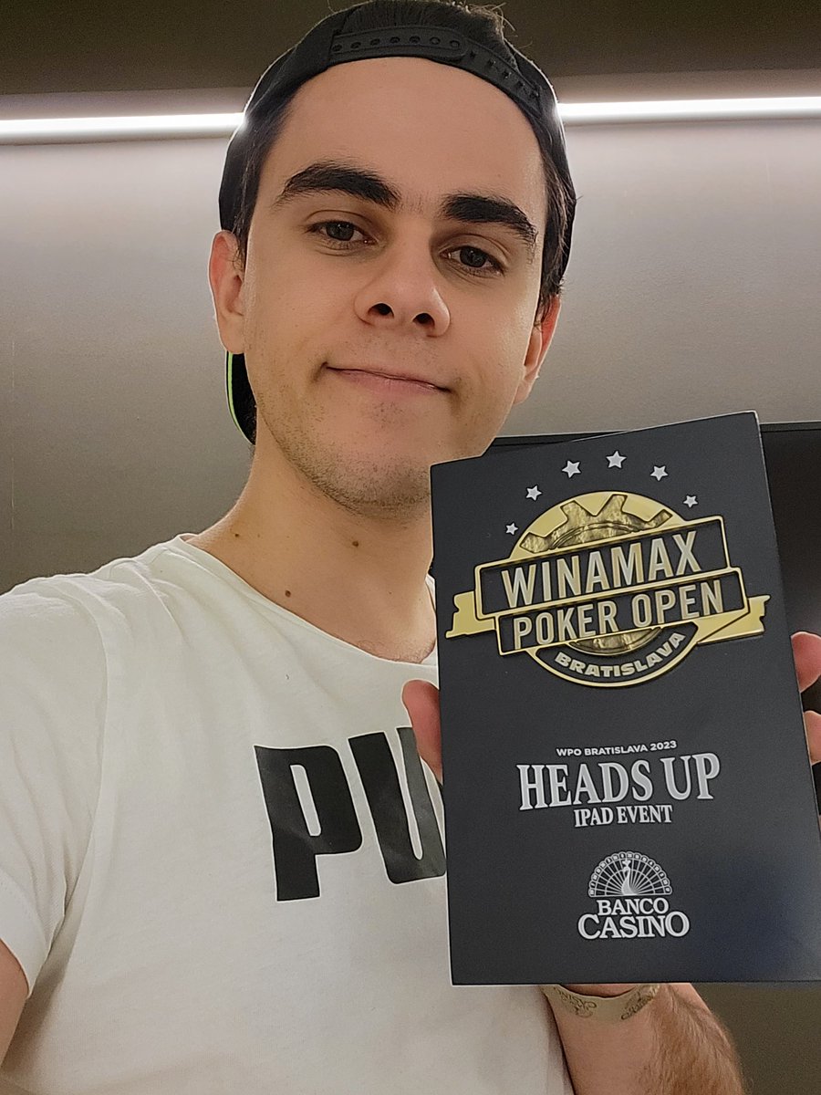 Win du tournois Heads up <a href="/Winamax/">Winamax Poker 🔞</a> (1450€), et 5ème du Sprint (950€) !
Demain on enchaine avec le beau Main Event Bratislava 😌