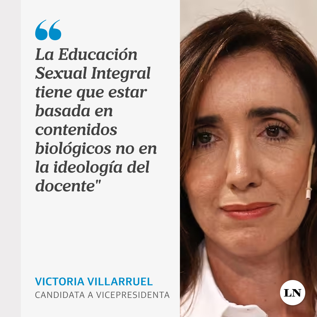 LANACION's tweet photo. Victoria Villarruel: "La Educación Sexual Integral tiene que estar basada en contenidos biológicos no en la ideología del docente" https://t.co/VPUAlapYUT